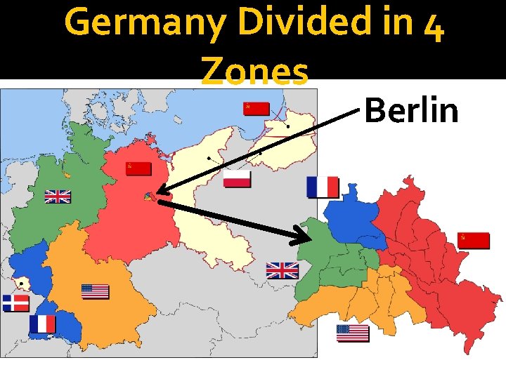 Germany Divided in 4 Zones Berlin 