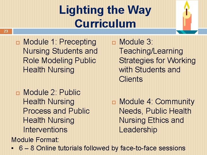 Lighting the Way Curriculum 23 Module 1: Precepting Nursing Students and Role Modeling Public