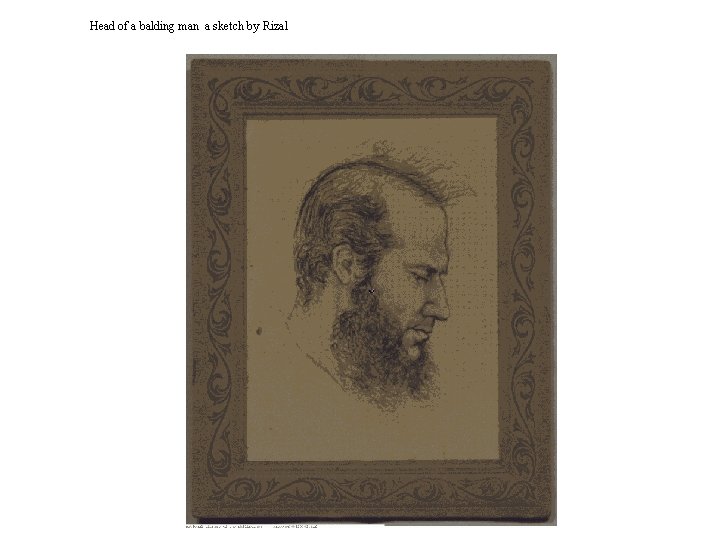 Head of a balding man a sketch by Rizal 