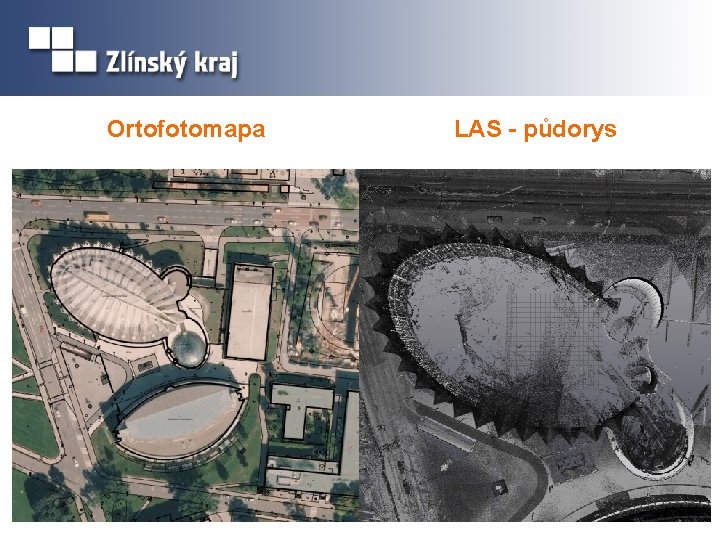 Ortofotomapa LAS - půdorys 