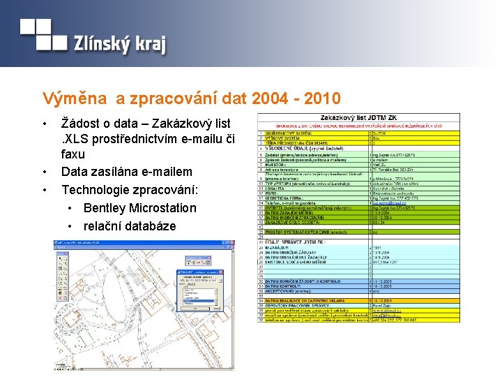 Výměna a zpracování dat 2004 - 2010 • • • Žádost o data –