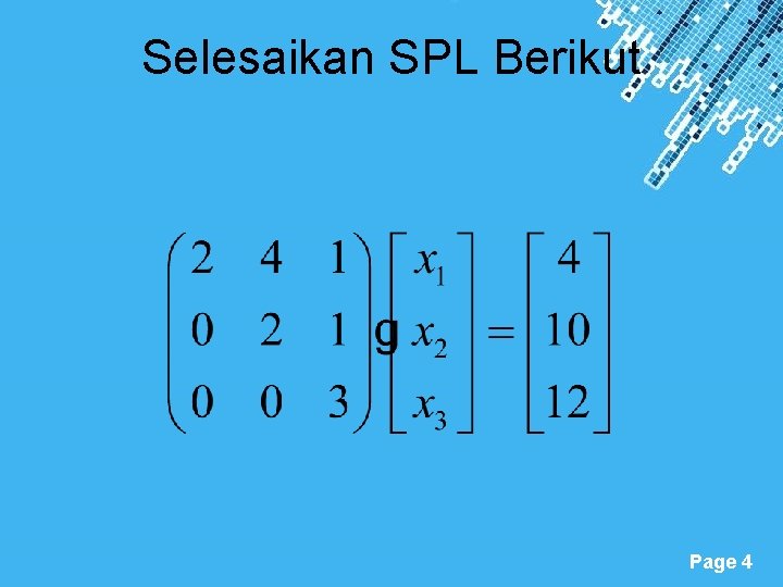 Selesaikan SPL Berikut Powerpoint Templates Page 4 