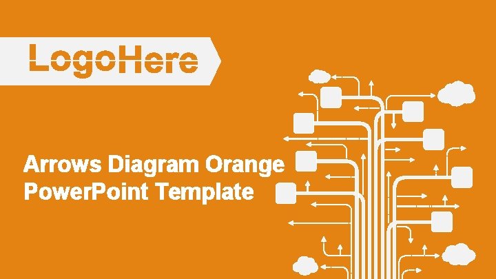 Arrows Diagram Orange Power. Point Template 