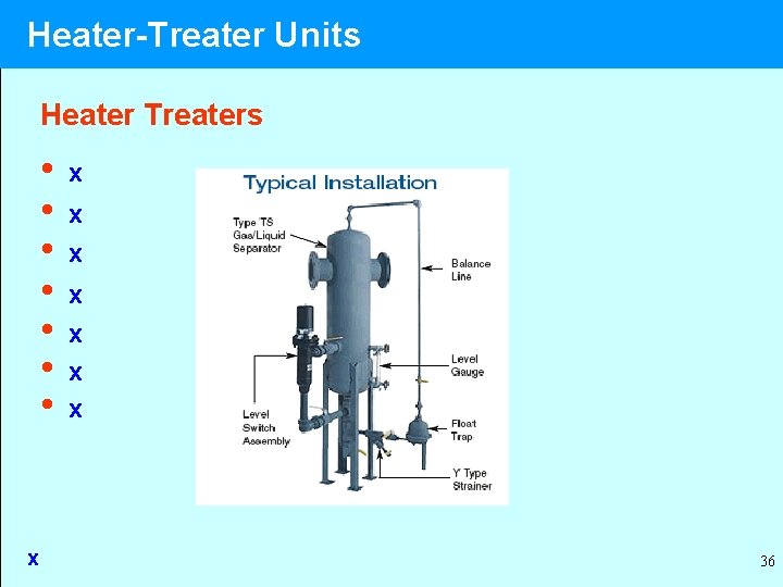 Heater-Treater Units Heater Treaters • • x x x x 36 