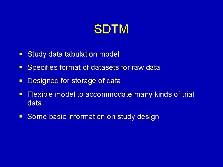 CDISC and how Stata can help us implement