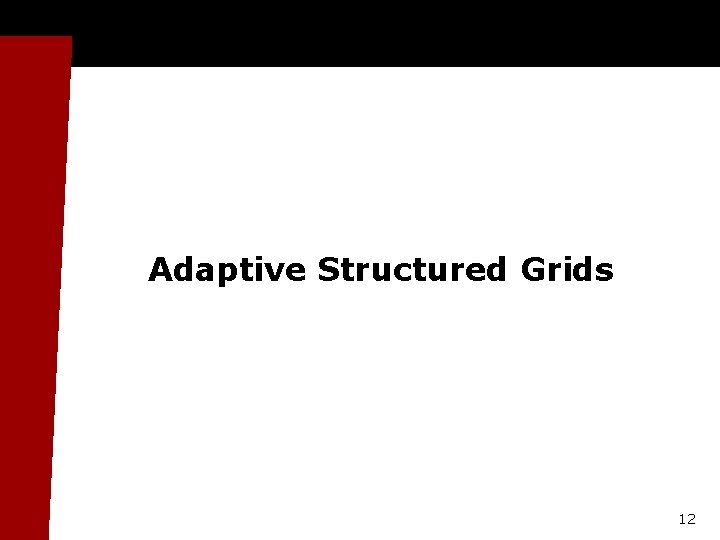 Adaptive Structured Grids 12 