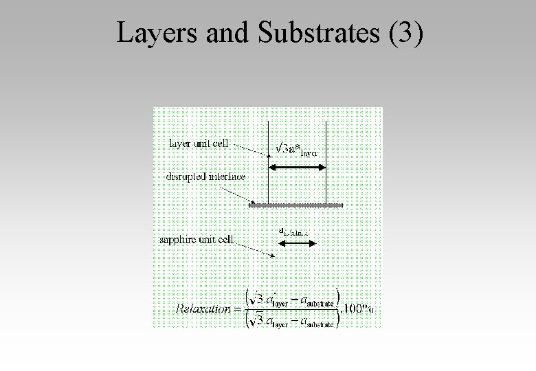 Layers and Substrates (3) 