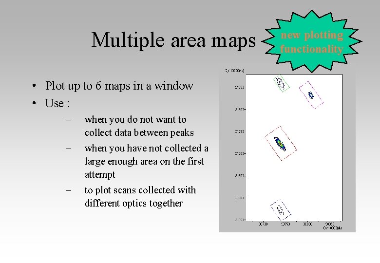 Multiple area maps • Plot up to 6 maps in a window • Use
