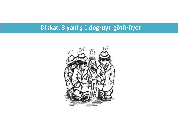 Dikkat: 3 yanlış 1 doğruyu götürüyor 