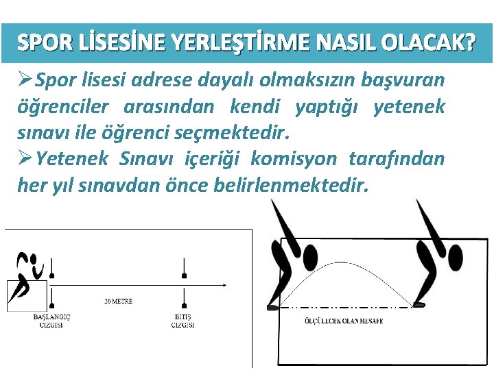 SPOR LİSESİNE YERLEŞTİRME NASIL OLACAK? ØSpor lisesi adrese dayalı olmaksızın başvuran öğrenciler arasından kendi