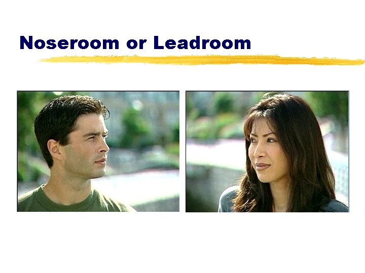 Noseroom or Leadroom 