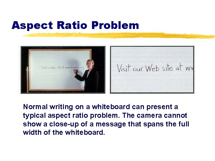 Aspect Ratio Problem Normal writing on a whiteboard can present a typical aspect ratio