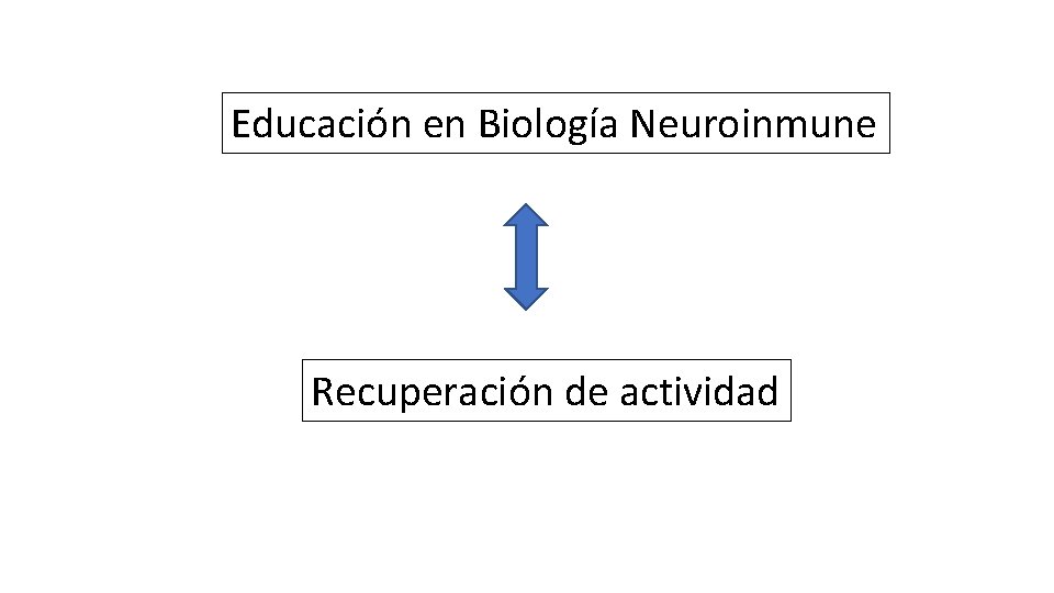 Educación en Biología Neuroinmune Recuperación de actividad 