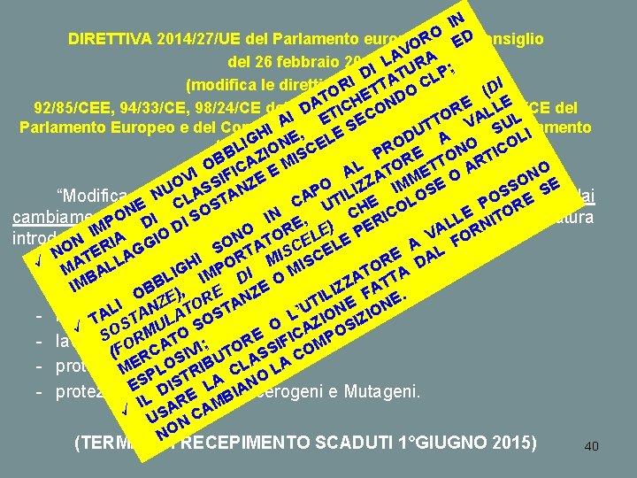  N I O D DIRETTIVA 2014/27/UE del Parlamento europeo e del Consiglio R