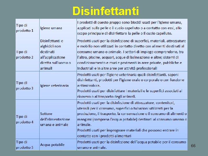 Disinfettanti 66 