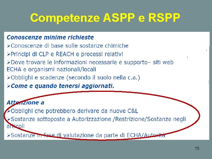 Competenze ASPP e RSPP 75 