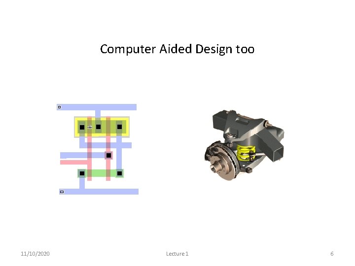 Computer Aided Design too 11/10/2020 Lecture 1 6 