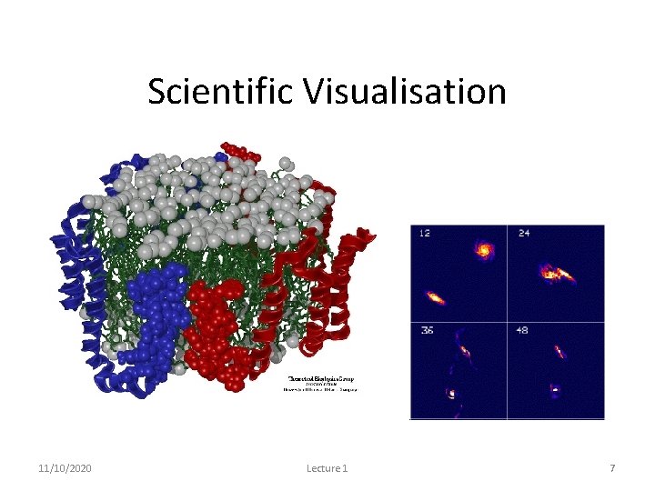 Scientific Visualisation To view below and above our visual range 11/10/2020 Lecture 1 7