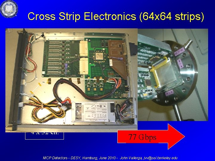 Cross Strip Electronics (64 x 64 strips) Octal ADC FPGA 50 MHz Xilinx (x