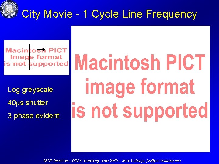 City Movie - 1 Cycle Line Frequency Log greyscale 40 s shutter 3 phase