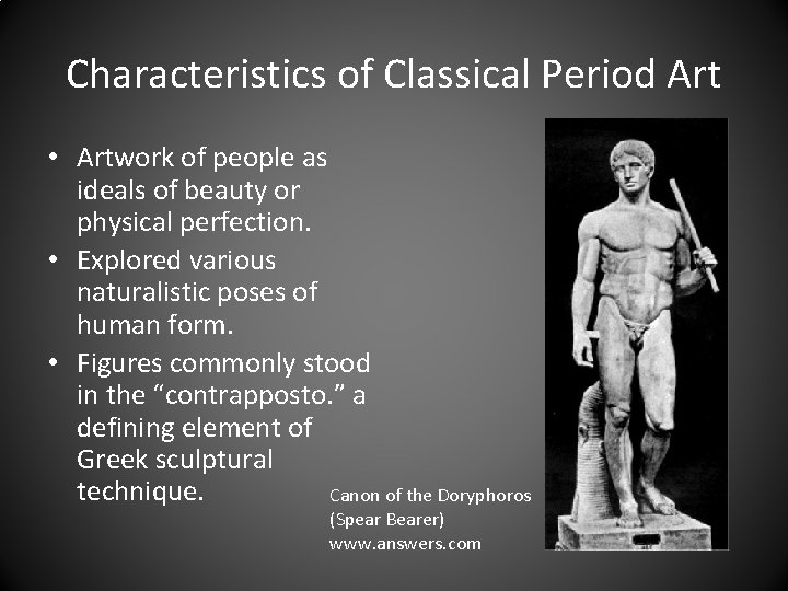 The Transition From The Classical Period To The