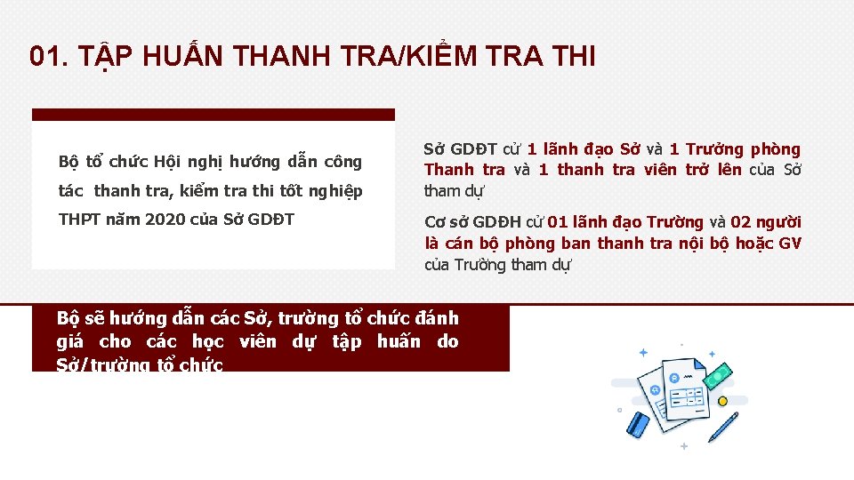 01. TẬP HUẤN THANH TRA/KIỂM TRA THI Bộ tổ chức Hội nghị hướng dẫn