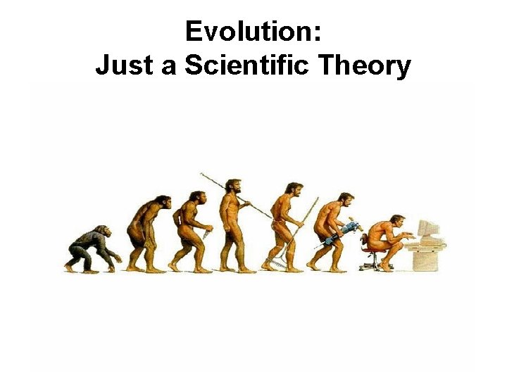 Evolution: Just a Scientific Theory 