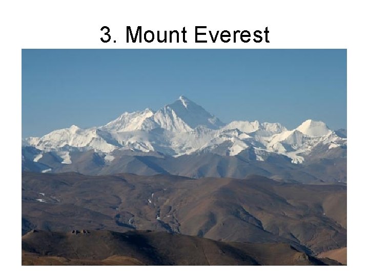 3. Mount Everest 