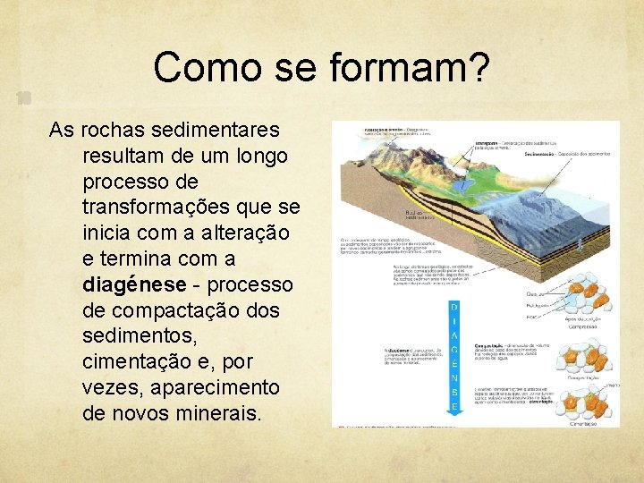 Como se formam? As rochas sedimentares resultam de um longo processo de transformações que