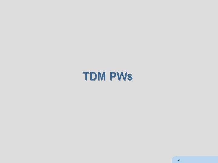 TDM PWs 31 