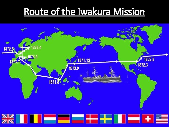 Route of the Iwakura Mission 