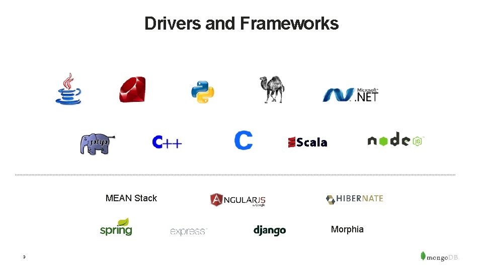 Drivers and Frameworks MEAN Stack Morphia 3 