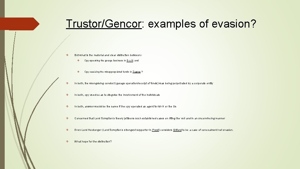 Trustor/Gencor: examples of evasion? But what is the material and clear distinction between: Cpy