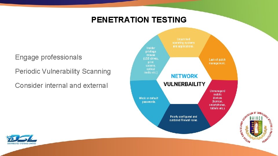 PENETRATION TESTING Engage professionals Periodic Vulnerability Scanning Consider internal and external Dummy Text 