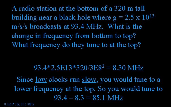 A radio station at the bottom of a 320 m tall building near a