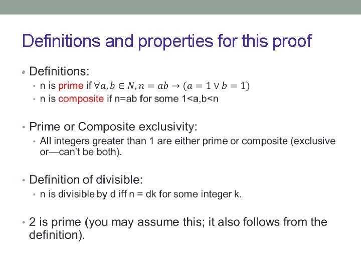 Definitions and properties for this proof • 