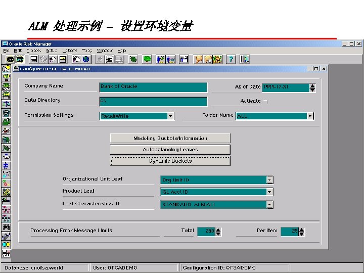 ALM 处理示例 – 设置环境变量 Copyright © 2003, Oracle. All rights reserved. 