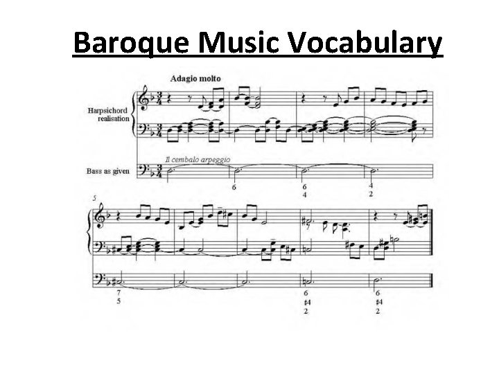 Baroque Music Vocabulary 