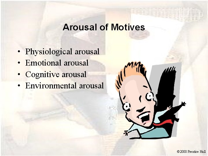 Arousal of Motives • • Physiological arousal Emotional arousal Cognitive arousal Environmental arousal ©