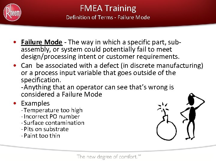 FMEA Training Definition of Terms - Failure Mode • Failure Mode - The way