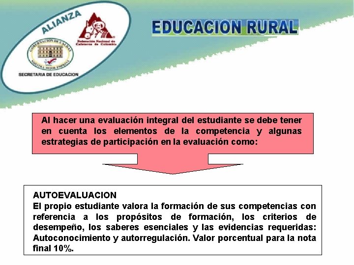 Al hacer una evaluación integral del estudiante se debe tener en cuenta los elementos