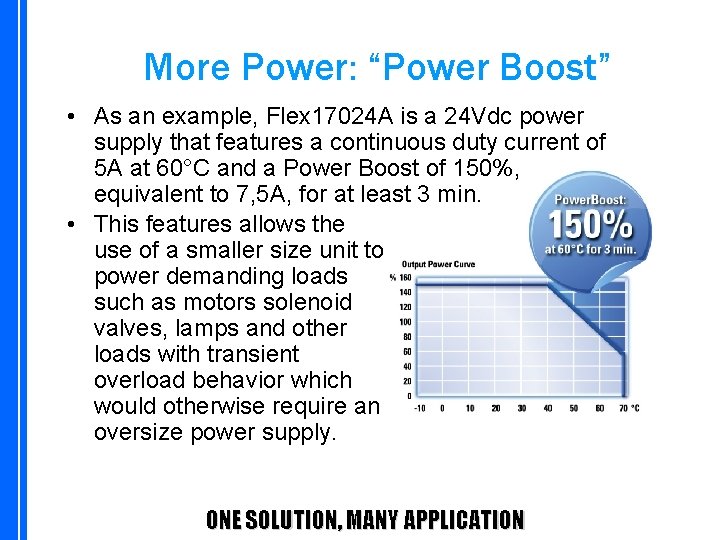 More Power: “Power Boost” • As an example, Flex 17024 A is a 24