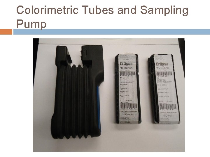 Colorimetric Tubes and Sampling Pump 