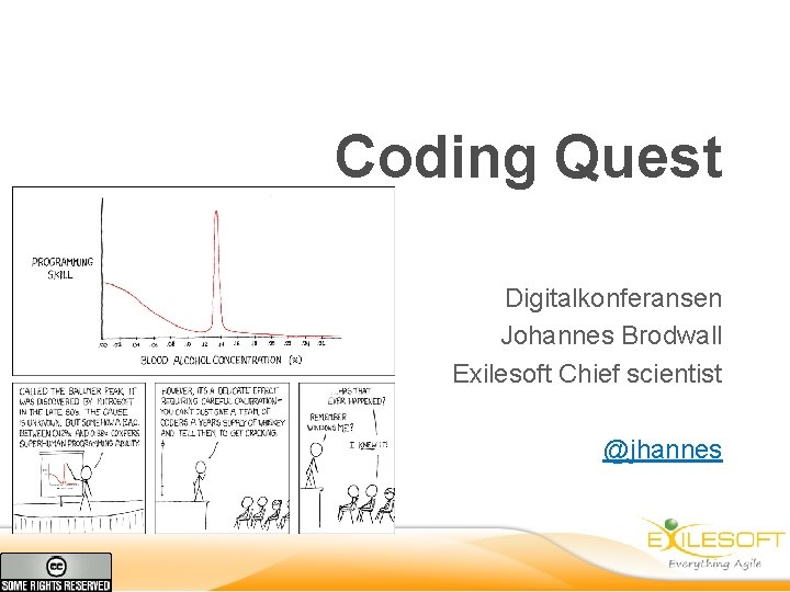 Coding Quest Digitalkonferansen Johannes Brodwall Exilesoft Chief scientist @jhannes 