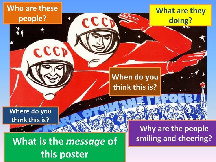 Who are these people? What are they doing? When do you think this is?