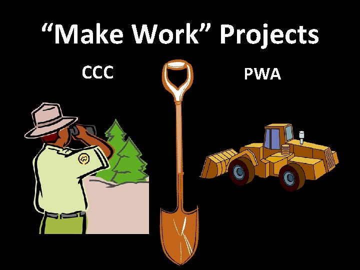 “Make Work” Projects CCC PWA 
