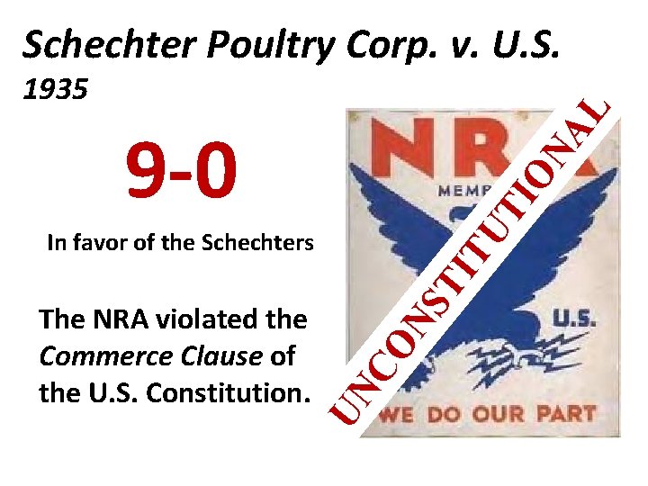 Schechter Poultry Corp. v. U. S. L 1935 TU TI O NA 9 -0