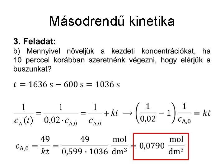 Másodrendű kinetika 