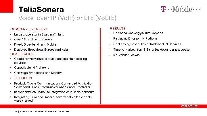 Telia. Sonera Voice over IP (Vo. IP) or LTE (Vo. LTE) COMPANY OVERVIEW •