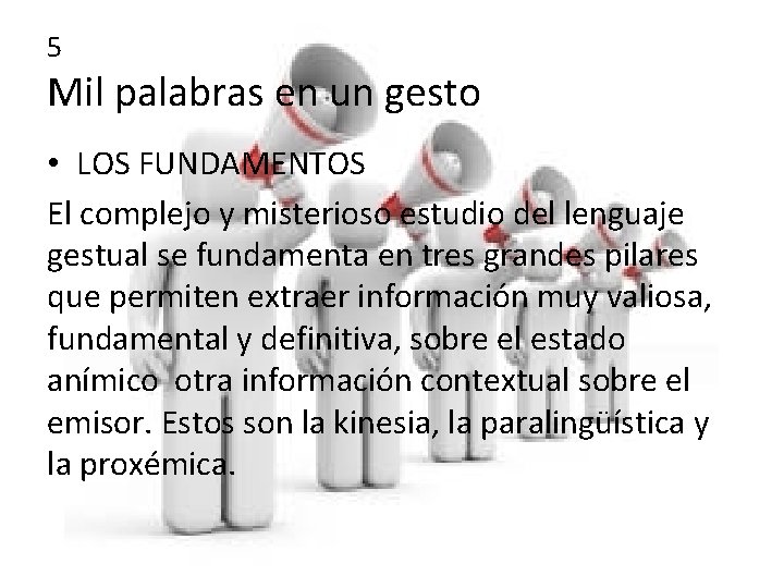 5 Mil palabras en un gesto • LOS FUNDAMENTOS El complejo y misterioso estudio